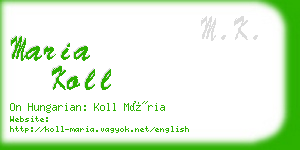 maria koll business card